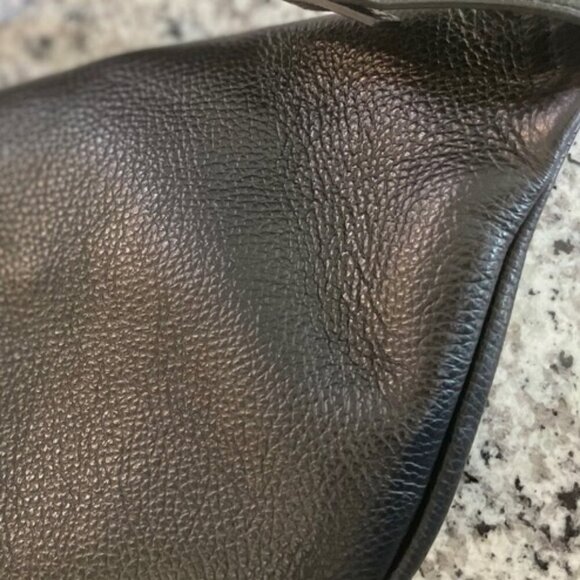 VALENTINO MESSENGER BAG LEATHER MADE IN ITALY BLACK EMO VERSATILE CARRYALL - Picture 12 of 16